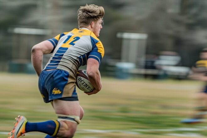 Illustration. Un joueur de rugby.