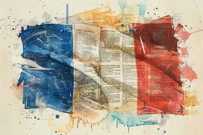 Illustration. La Constitution de la République française.