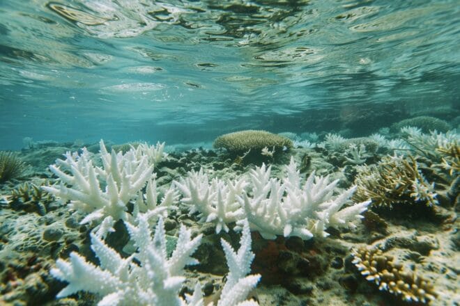 Illustration. Du corail blanchi.