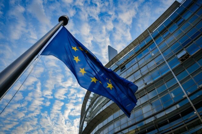 Illustration. Drapeau de l'Union européenne.