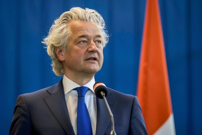 Illustration. Une déclaration de Geert Wilders.