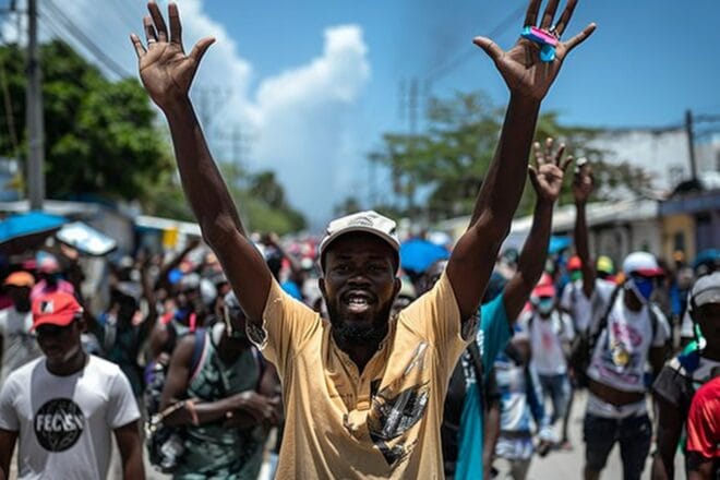 Illustration. Une population désespérée en Haïti.