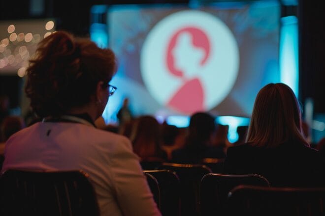 Illustration. Conférence sur les droits des femmes.