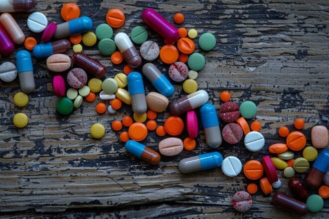 Illustration. Des médicaments divers et variés.