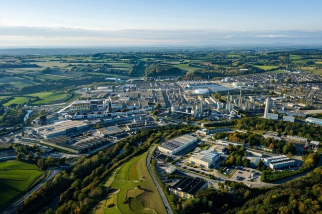 Illustration. Un site industriel.