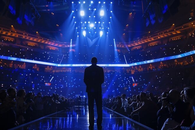 Illustration. Suspense lors de la cérémonie de la draft en NBA aux Etats-Unis.