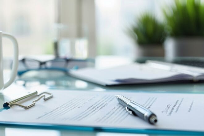 Illustration. Une lettre de démission.