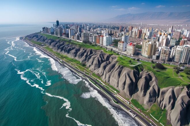 Illustration. Une vue de Lima, au Pérou.