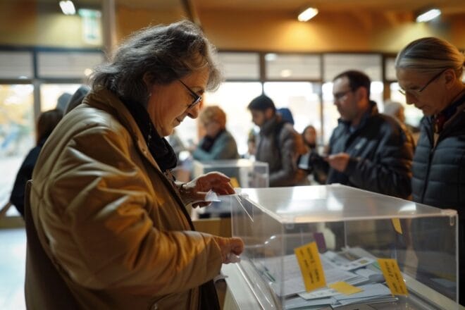 Illustration. Jour d'élection.