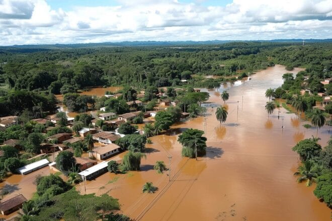 Illustration. Inondations au Brésil.