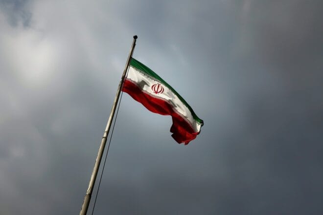 Illustration. Le drapeau iranien.