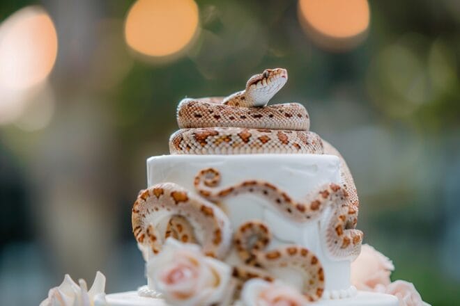 Illustration. Un invité inattendu au mariage.