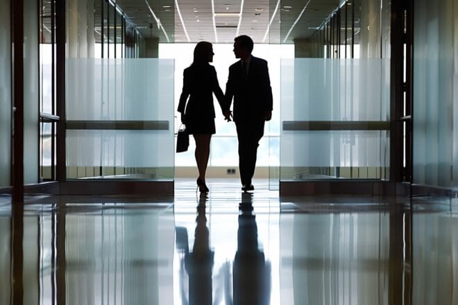 Illustration. Amour et monde du travail.