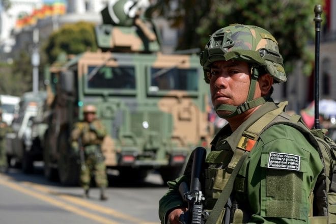 Illustration. Un militaire bolivien.