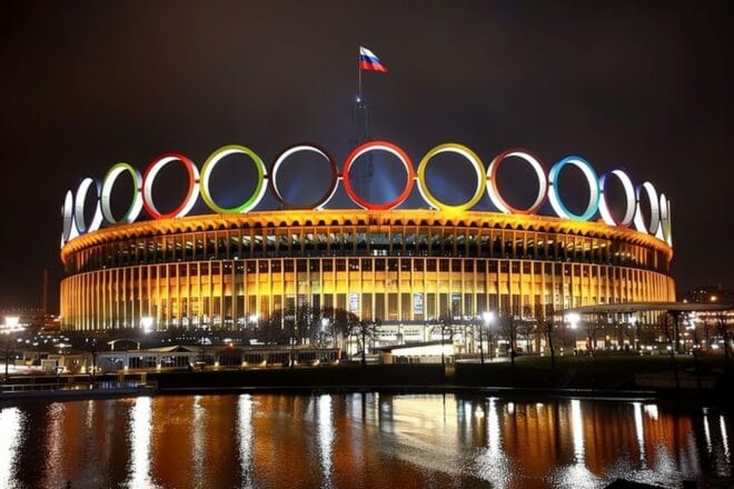 Illustration du spectre de la désinformation russe  sur les JO.
