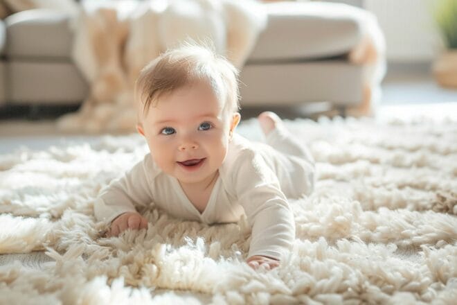 Illustration. Un enfant tout sourire.