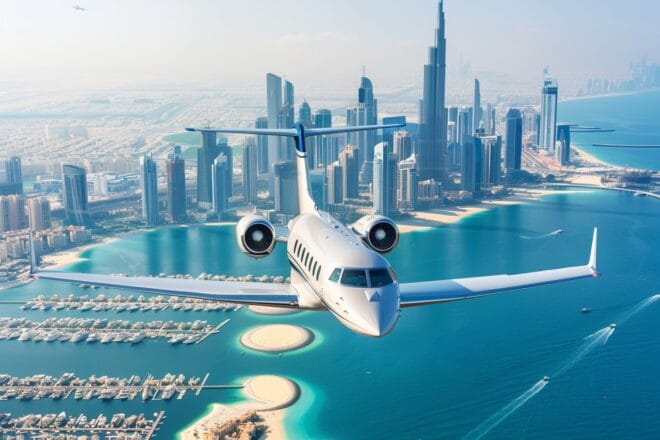 Illustration. Un jet privé.