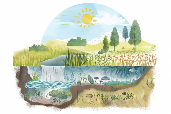 Illustration. Une nappe phréatique.