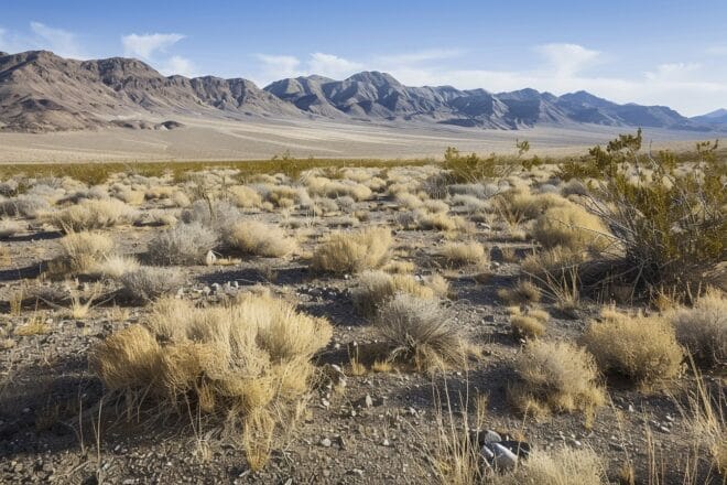 Illustration. Le désert du Nevada.