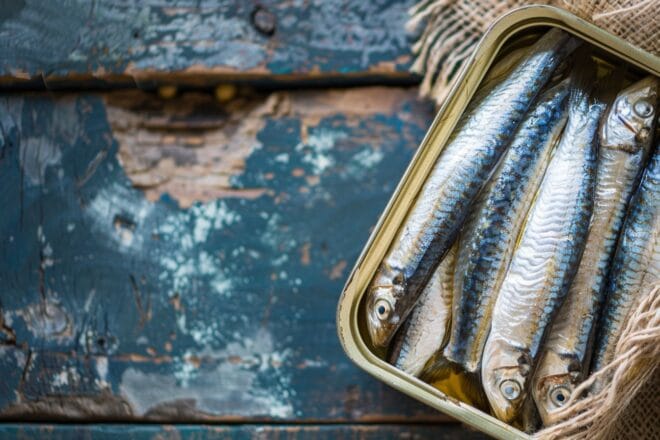 Illustration. Une boite de sardines.