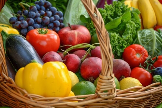 Illustration. Fruits et légumes.