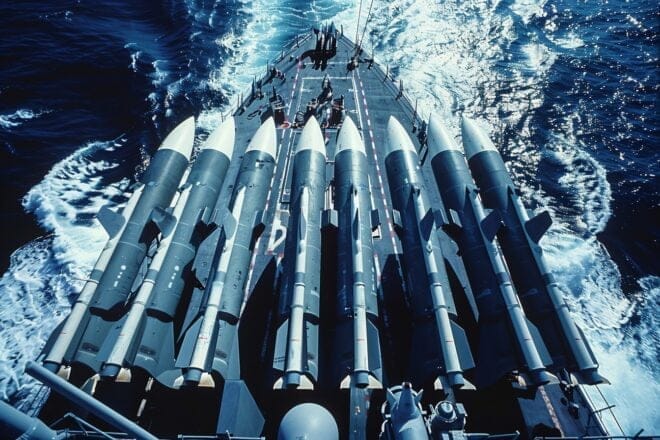 illustration. Des missiles.