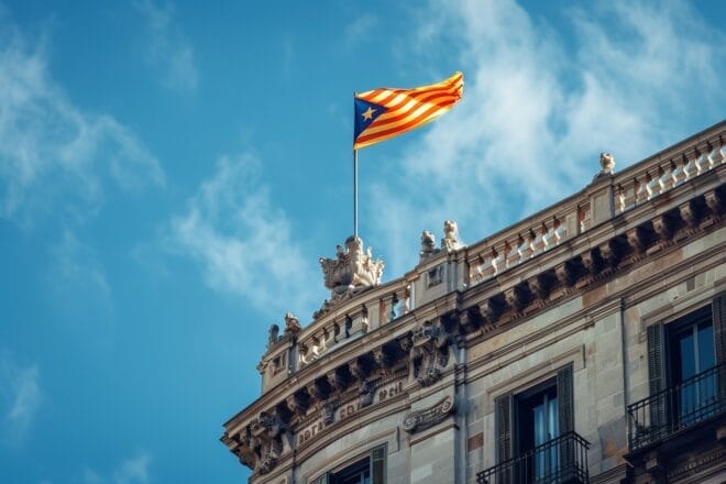 Illustration. Le drapeau catalan.