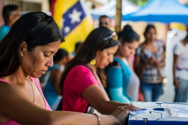 Illustration. Election au Venezuela.