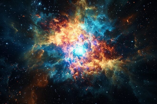 Illustration. L'explosion d'une étoile.