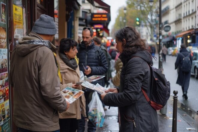 Image d'illustration. Campagne électorale, distribution de tracts