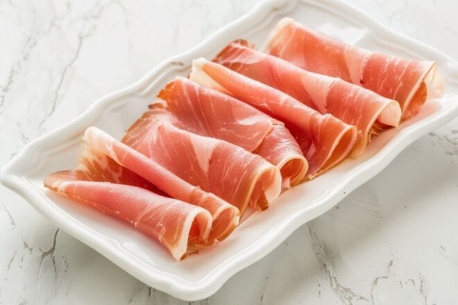 Image d'illustration. Des tranches de jambon serrano