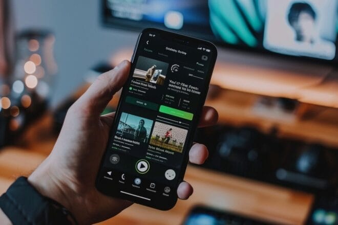 Image d'illustration. Spotify application.