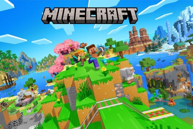 Image d'illustration. Paysage de jeu vidéo rétro.