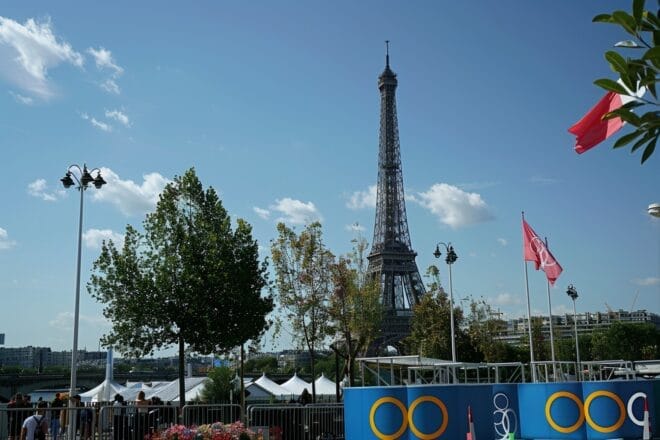 Image d'illustration. Vue de la tour Eiffel pendant les JO 2024