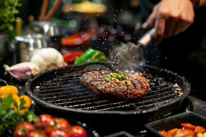 Image d'illustration. Un steak vegan