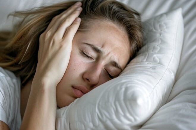 Image d'illustration. Une femme semble ne pas réussir à dormir à cause du bruit