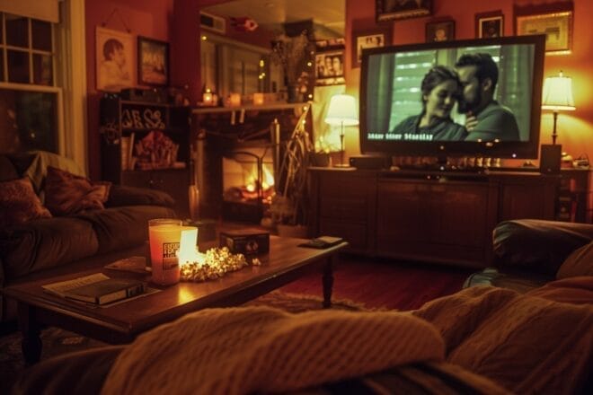 Image d'illustration. Tout semble prêt pour une soirée télé romantique