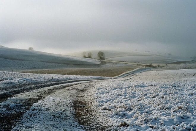 Image d'illustration. Hiver et givre matinal.