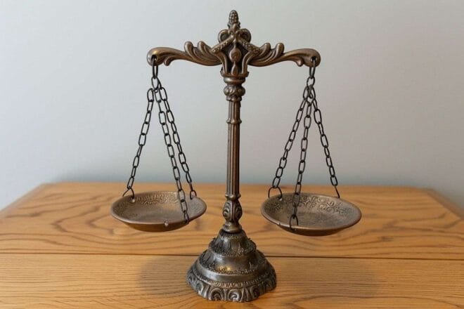 Image d'illustration. Balance de justice