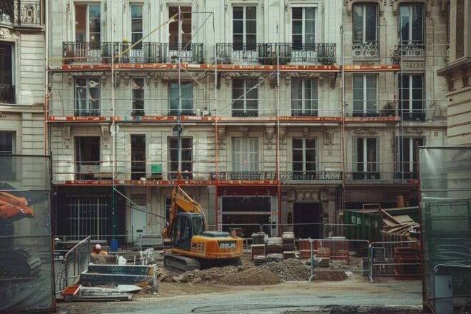 Image d'illustration. Chantier de construction animé en france