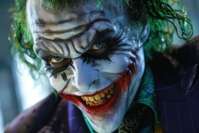 Image d'illustration. Gros plan du sourire emblématique du joker