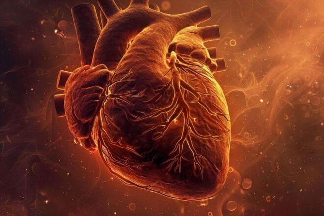 Illustration détaillée d un cœur avec sténose aortique