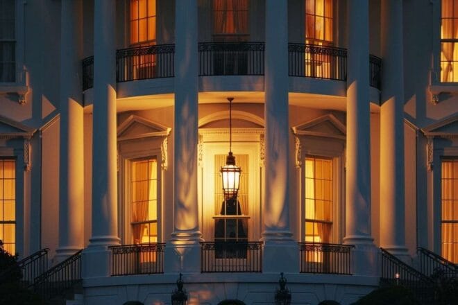 Image d'illustration. Lumière du soir sur la Maison Blanche