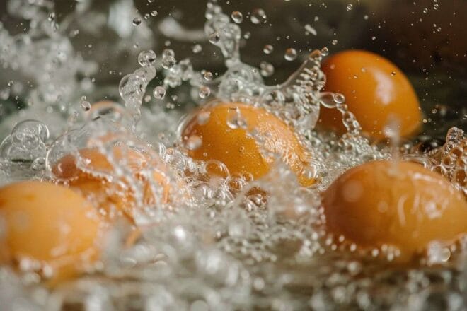 Image d'illustration. Oeufs dans l eau bouillante