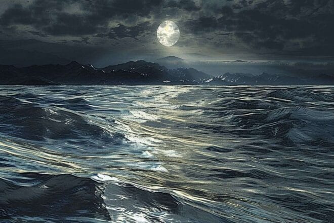 Image d'illustration. Paysage marin, marée d'équinoxe