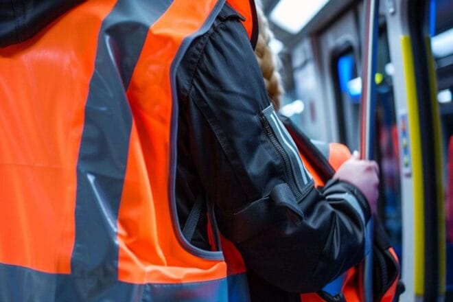 Image d'illustration. Agent de sécurité dans une rame de métro
