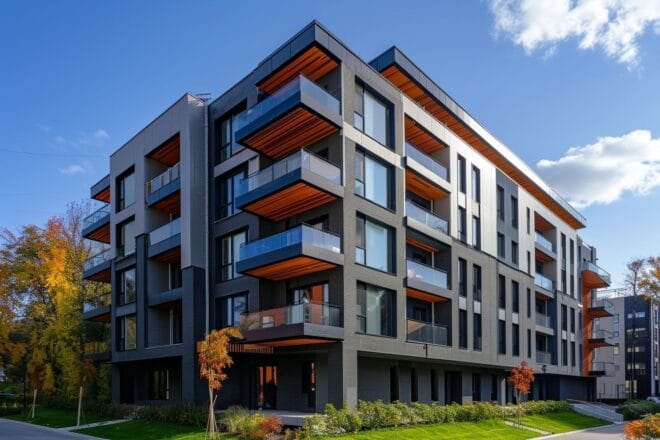 Bâtiment moderne en construction