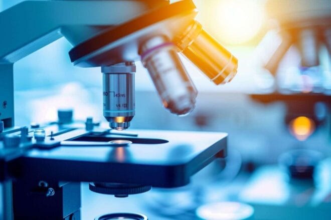 Scène de laboratoire avec observation de l activité cellulaire