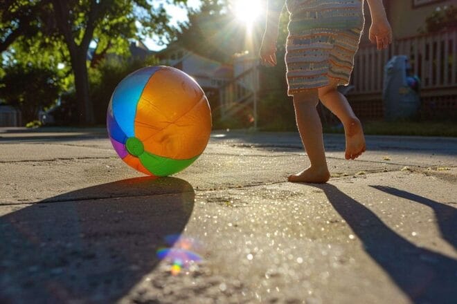 Image d'illustration. Enfant et ballon