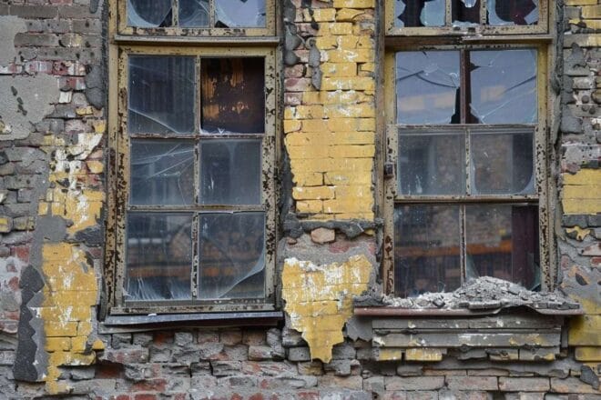 Image d'illustration. Un bâtiment délabré en Ukraine.